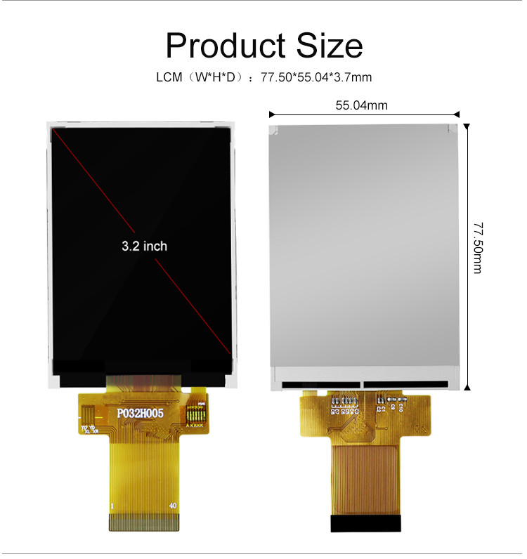 Polcd 3.5 inch 240x320 pixel size Small TFT Display 320x480 ILI9488 Driver IC