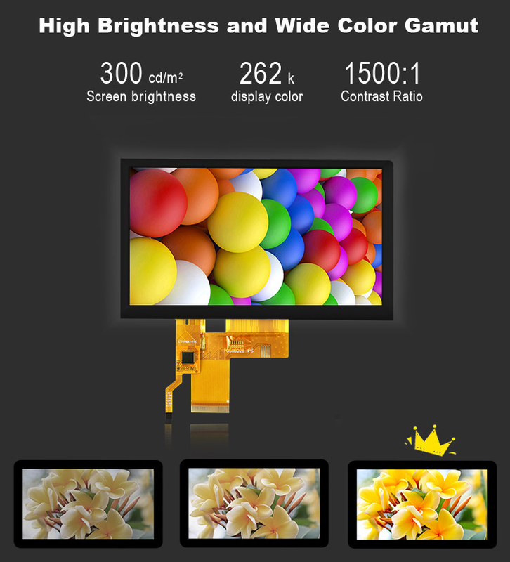 800x480 Resolution Lcd Tft Display Panel Rgb Color St7262 Capacitive Touch Panel