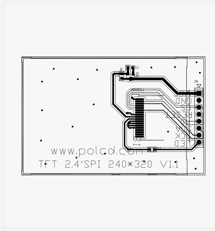Polcd RoHS Color 262K Lcd Tft 2.4 Inch ST7789V2 Tft Touch Panel