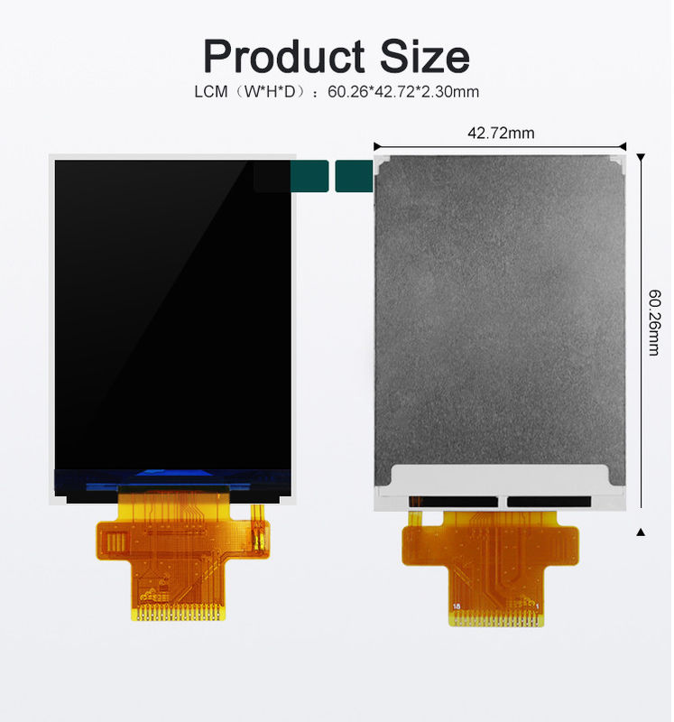Polcd ST7789V2 2.4 Tft Display Color 262K TFT LCD Module 48.96mm TFT LCD