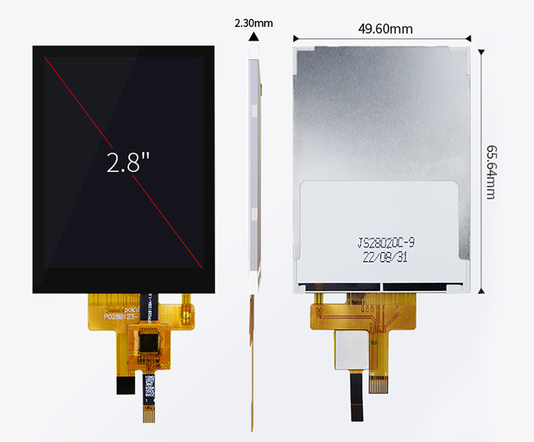 Polcd Full Color 2.8 inch Tft Display Small Size RGB Color Screen 2.8