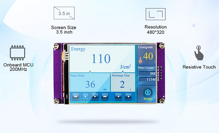 Polcd 3.5 Inch Serial Port Instruction Command Screen LCD Modules TFT Display HMI Touch Screen