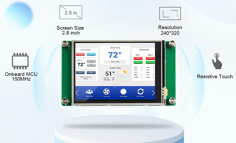 Polcd 2.8 Inch TFT LCD Display Module 240x320 Industrial Serial Port HMI Screen