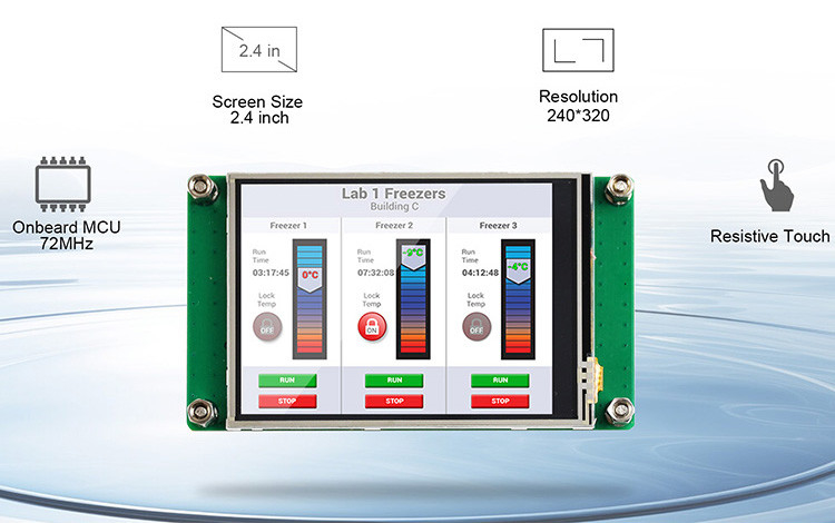 Polcd 2.4 inch TFT LCD Resistive Touch Screen Module 240*320 SPI Serial Port Display for arduino
