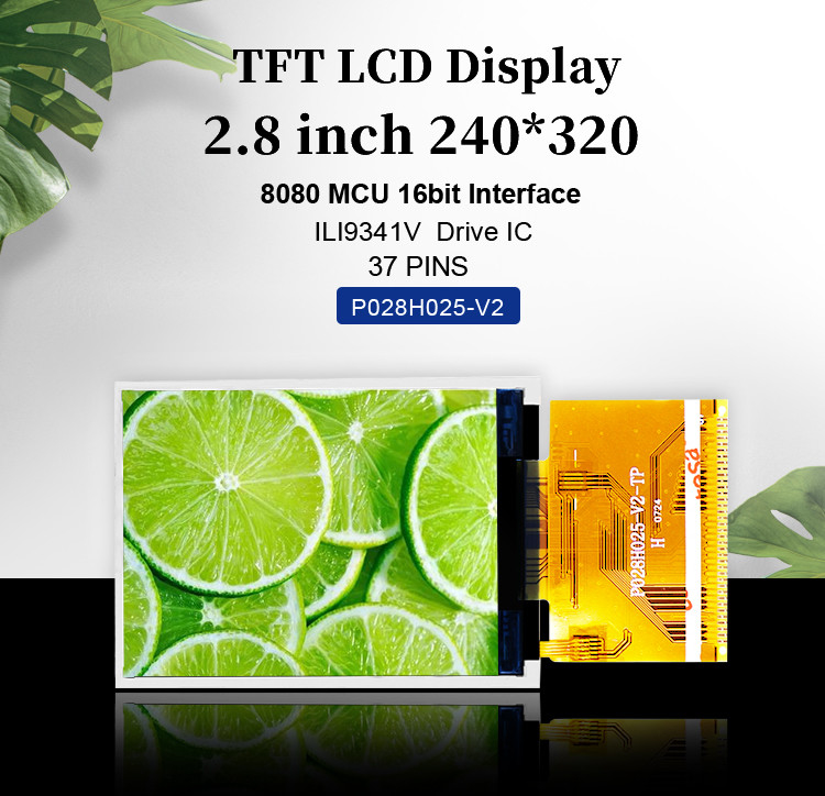 Polcd Resolution 240X320 2.8 Inch Spi Tft Lcd Ili9341V RoHS TFT Touch Screen