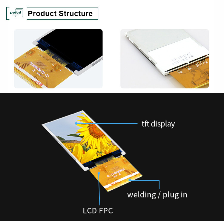 Polcd 300 Brightness 240X320 2.8 Inch Lcd Tft Display ILI9341V Medical LCD Display