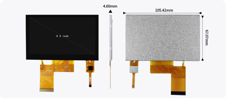Polcd ST7262E43 4.3 Inch Tft Lcd Display 280 Nit LCD Touch Panel 800X480