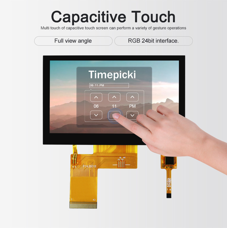 Polcd ST7262E43 4.3 Inch Tft Lcd Display 280 Nit LCD Touch Panel 800X480