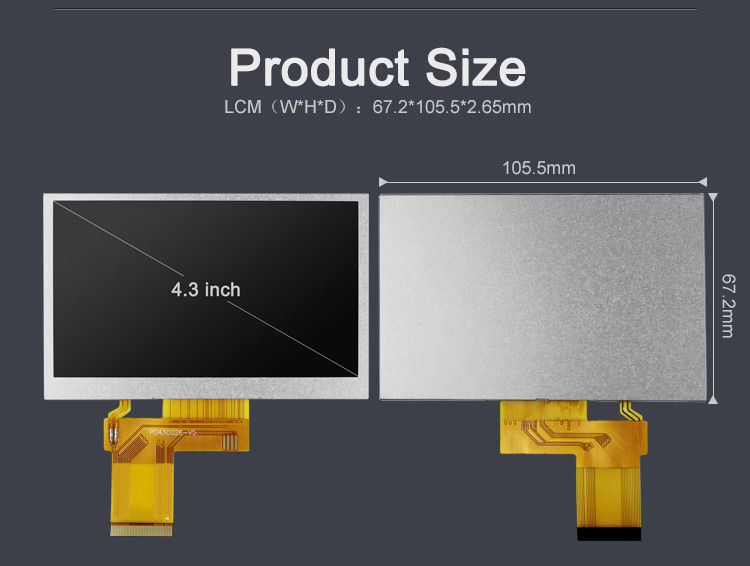 4.3 Inch TFT LCD MD043SD 480x272 Touch Screen – 40PIN – For Arduino DUE – CPLD + SDRAM