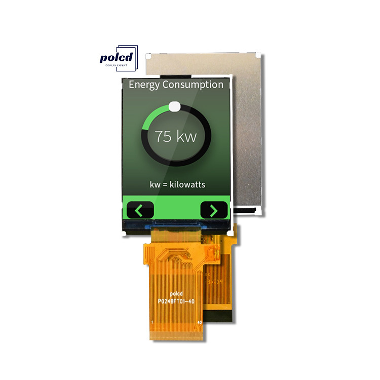 Polcd Full Color LCD Display Transflective 2.4 inch TFT SPI MCU 20 pin Qvga 240x320 TFT LCD