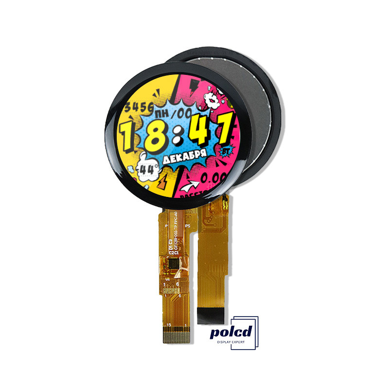 Polcd 1.28 Inch IPS Circular LCD Display 240xRGBx240 Resolution Customized TFT LCD Module for Smart Watches