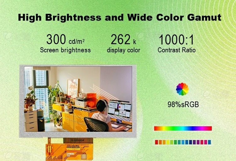 Polcd Custom 5 Inch LCD Module RGB Interface 800*480 ST7265 IPS Panel TFT LCD Display