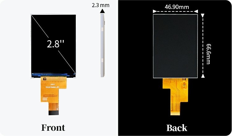 Polcd 2.8 Inch 480x640 Resolution IPS Glass LCM LCD Module MIPI Interface TFT Display
