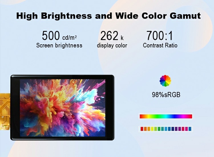 Polcd Custom 3.5 Inch Capacitive Touch Panel 320x480 500nit RGB interface IPS Tft Lcd Display Module