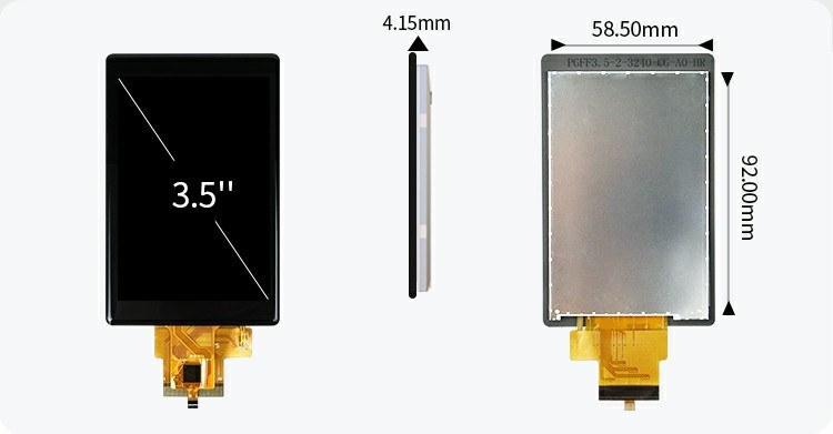 Polcd Custom 3.5 Inch 320x480 Touch Screen 500nit ST7796U IPS Tft Lcd Display Module