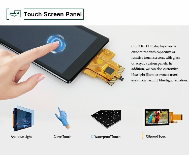 Polcd Custom 3.5 Inch 320x480 Touch Screen 500nit ST7796U IPS Tft Lcd Display Module