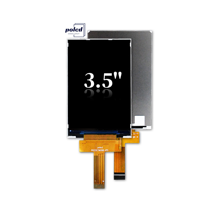 Polcd 3.5 Inch 320x480 Resolution 350nits Mipi Interface ili9488 IC Vertical Type 3.5'' TFT LCD Display Module
