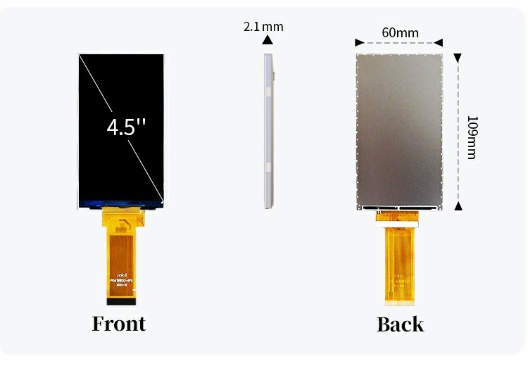 Polcd Rgb Interface 4.5 Inch Color Display Panels 480*854 Resolution 40pin GC9503V Ic TFT LCD Module