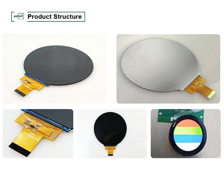 Polcd Small Size Round LCD Screen 4 inch 720x720 pixels 4Line MIPI interface Full Color Display
