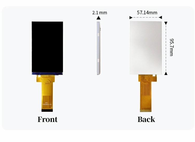 Polcd 4 Inch RGB 24bit Interface High Brightness 4 Inch TFT LCD Display with 480*800 ST7701S
