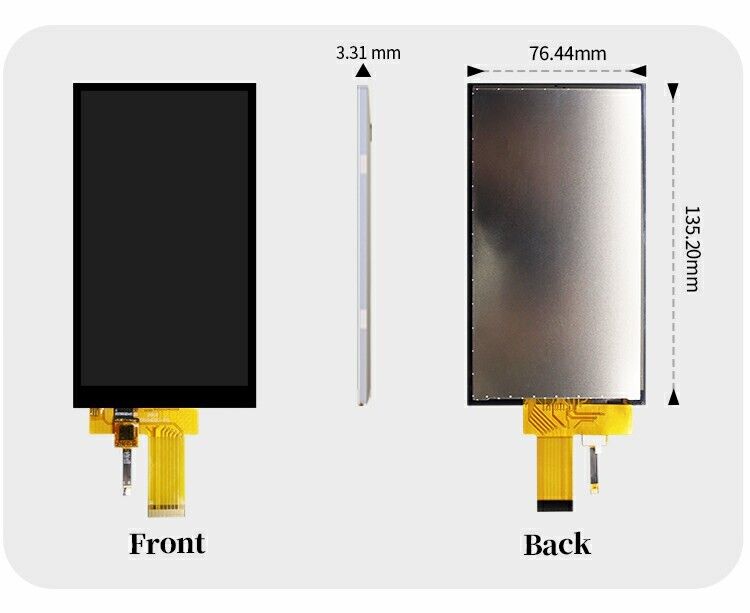 Polcd 5.5 Inch Thin Display LCD Panel 720x1280 Resolution MIPI Interface TFT LCD Vertical Screen