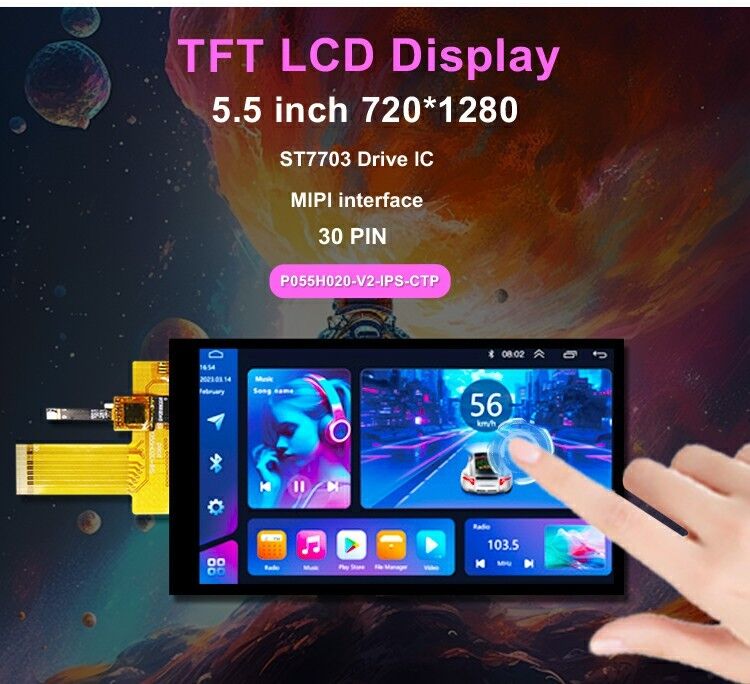 Polcd 5.5 inch IPS TFT LCD 720x1280 Full Viewing Angle with MIPI interface LCD Display Module