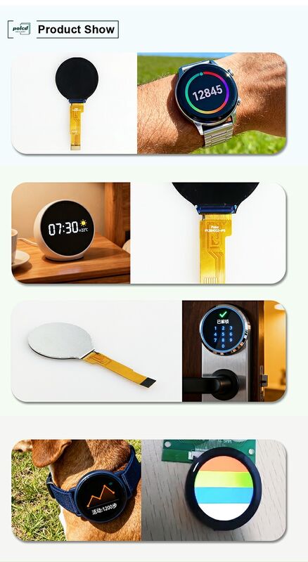 Polcd Small Round 1.28 Inch Lcd Screen 240*240 1.3 Inch Spi Interface IPS Circular Tft Lcd Module Panel