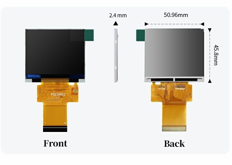 2.31 Inch 320x240 Lcd Display RGB 18 Bit interface 35.06mm IPS Square Screen