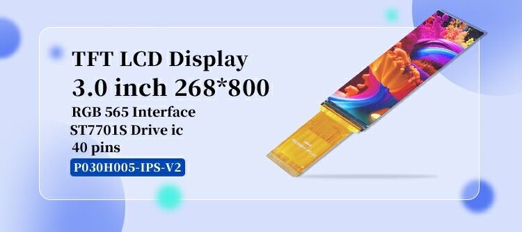 Polcd IPS 268x800 ST7701S High Brightness 700nits 3.0 inch TFT LCD Screen LCD Display