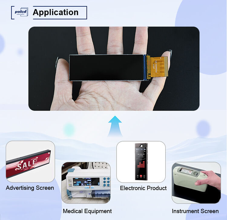 Polcd 3 inch 268x800 IPS Screen 40pin RGB565 interface 700 nit ST7701S 3