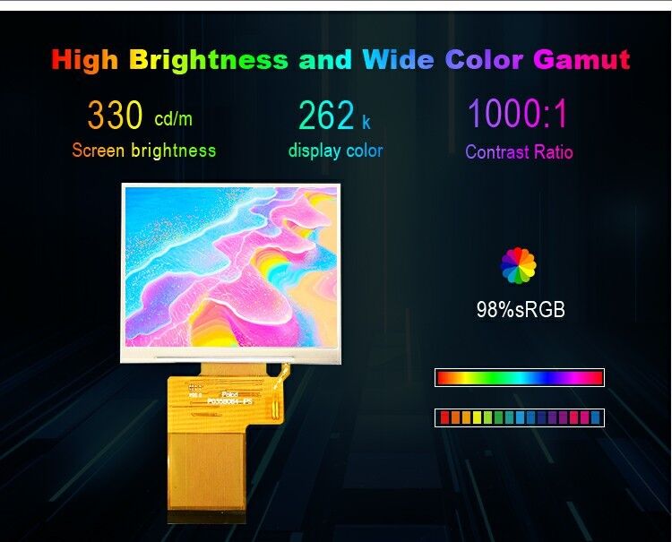 Polcd 3.5 Inch TFT LCD Display 320x240 SPI RGB Interface and Colorful Square Screen LCD Modules