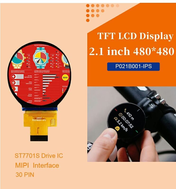Polcd 2.1 inch IPS Small Round LCD 480*480 Mipi interface ST7701S Circle Circular TFT Display Module