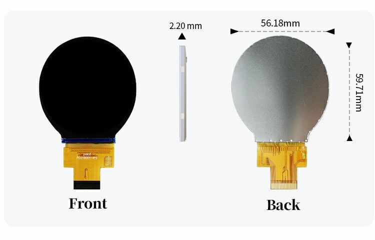 Polcd 2.1 inch IPS Small Round LCD 480*480 Mipi interface ST7701S Circle Circular TFT Display Module