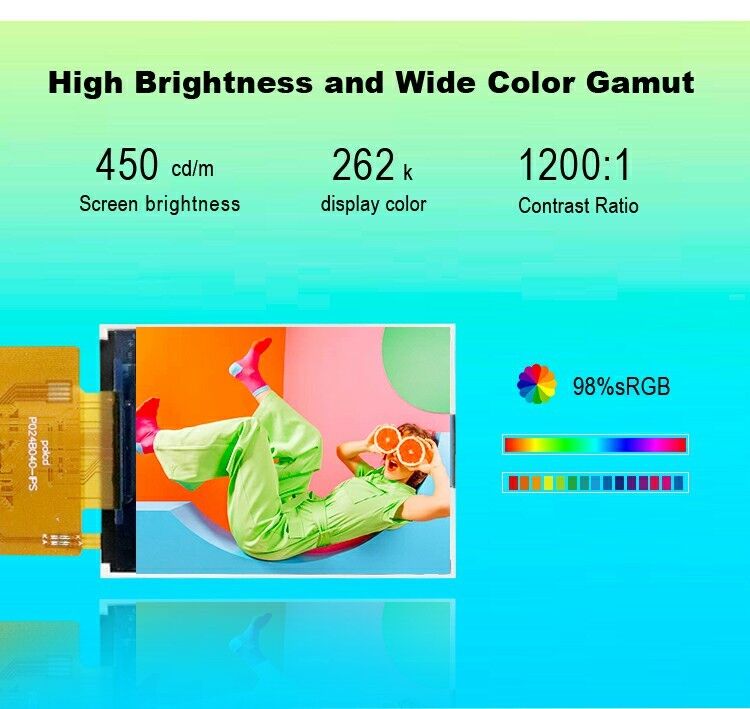 Polcd 2.4 Inch 240x320 ST7789V Mcu Interface Full Viewing Angle IPS 2.4