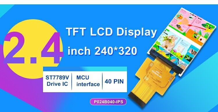 Polcd Mini 2.4 Inch IPS TFT LCD Display Module 40 pin Small Size LCD Screen Panel 240x320