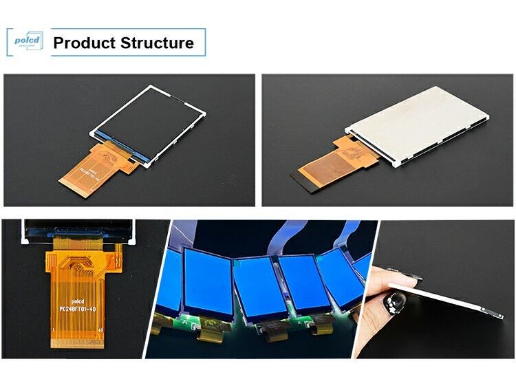 Polcd Full Color LCD Display Transflective 2.4 inch TFT SPI MCU 20 pin Qvga 240x320 TFT LCD