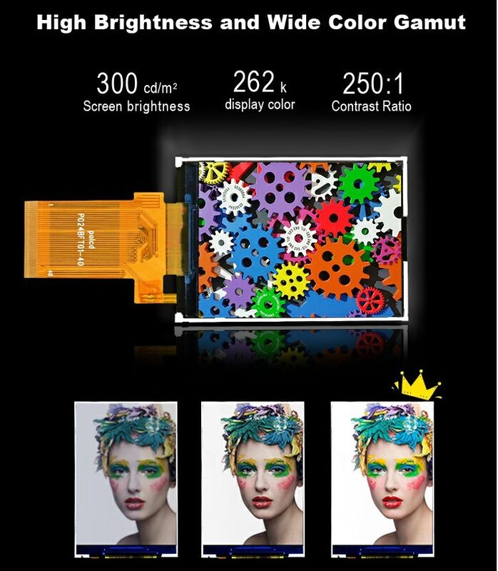 Polcd Full Color LCD Display Transflective 2.4 inch TFT SPI MCU 20 pin Qvga 240x320 TFT LCD