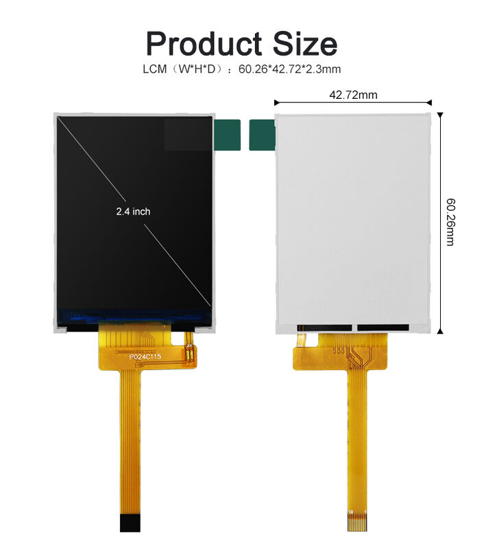 Polcd 260 Nit HD TFT Display 240X320 2.4 Inch Tft Lcd 4 Wire SPI