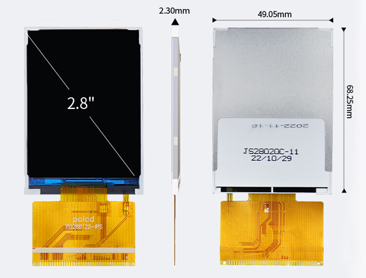 Polcd Full Color 2.8 Inch 240x320 Small TFT Display RGB Screen IPS All Viewing