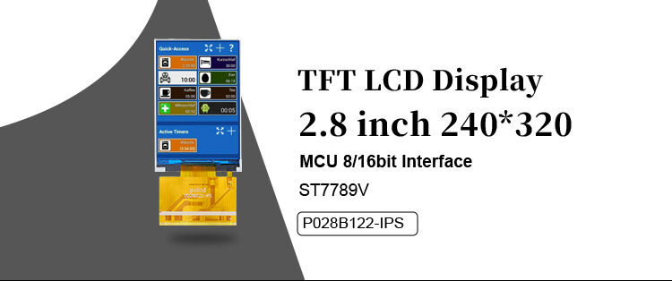 Polcd 2.8 inch TFT Display 240x320 Pixel IPS Screen Panel 37 Pin MCU ST7789V TFT LCD Module