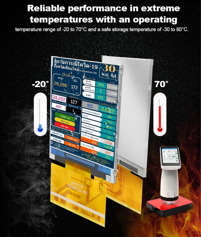 Polcd Small 2.8 inch 240x320 QVGA High Brightness 300nits MCU RGB interface IPS TFT display