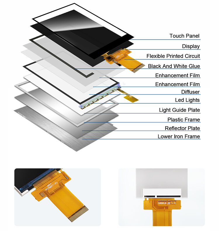 Polcd 3.5 Inch LCD Module 320X480 pixels IPS Screen ILI9488 SPI MCU interface TFT Display