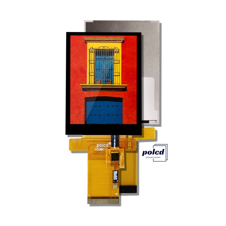 Polcd Custom Industrial 2.8 Inch RGB Display Panel Waterproof Capacitive TFT LCD Modules with Touch Screen