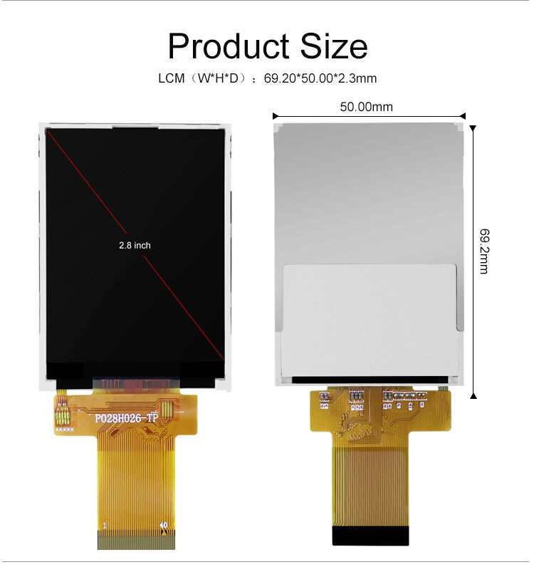Polcd 2.8 Inch TFT Module 240x320 Resolution SPI MCU interface ILI9341v TFT Transmissive 2.8