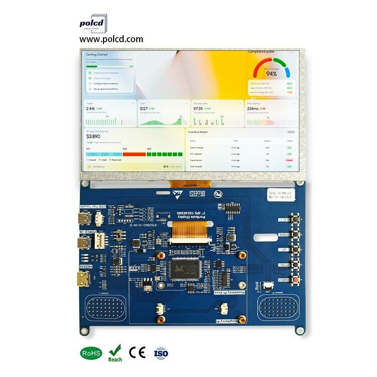 Polcd 7 Inch LCD Driver Board Mini HD-MI USB Interface Support Audio Speaker 50Pin RGB Interface TFT Controller Board