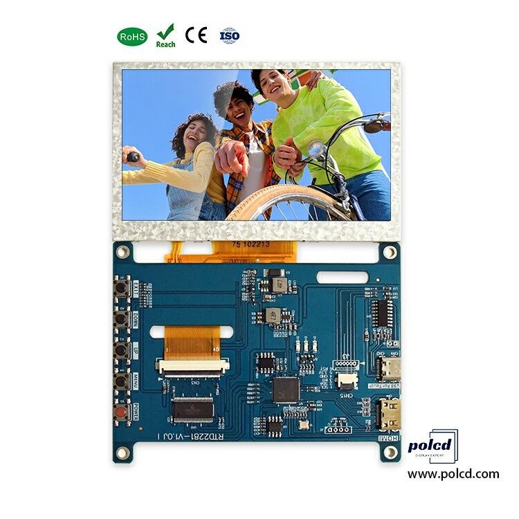 Polcd 4.3 5 Inch Multi-function HD-MI Controller Board Universal Touch LCD Driver Board for Raspberry Pi IPS Display