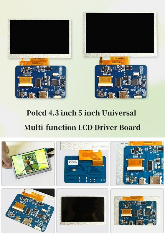 Polcd 4.3 inch 5 inch Multi-function HD-MI USB LCD Driver Board for DIY Monitor Raspberry Pi Display