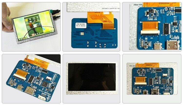 Polcd Industrial Grade 4.3 5 inch LCD Display Module 800x480 Resolution H-DM-I Interface Driver Board