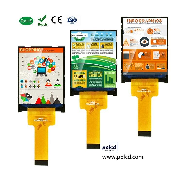 Polcd 2 inch 240*320 IPS Screen Transmissive ST7789V 300 nit 20 pin MCU interface TFT LCD Module Display