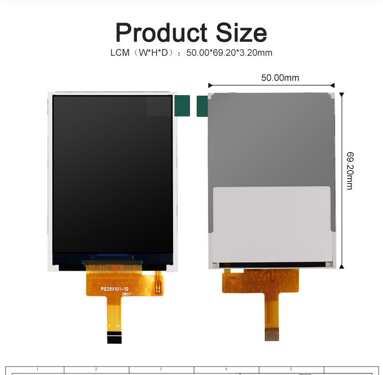 Polcd 2.8 inch LCD Module 240x320 SPI Interface 10pin Small Size Color Screen 2.8 TFT Display

